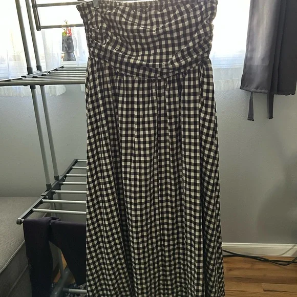 SHEIN Black and White Gingham Maxi Dress - Picture 3 of 5